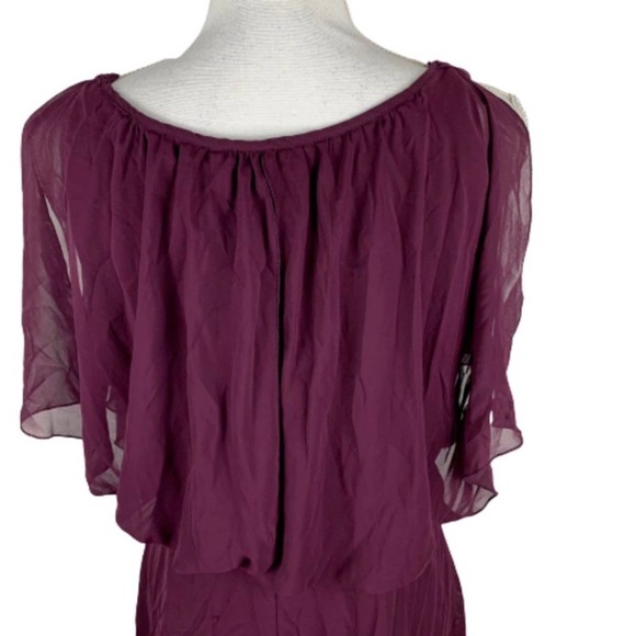 Forever21 Burgundy Empire Waist Flutter Mini Dress - Picture 9 of 12